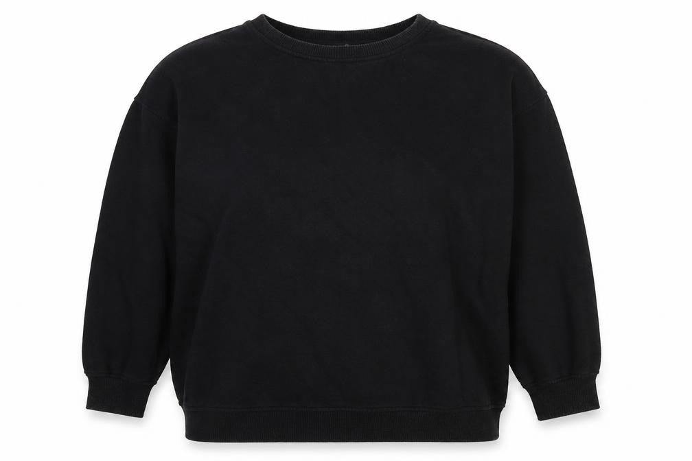 Primark Womens Black Cotton Pullover Sweatshirt Size 10 Pullover
