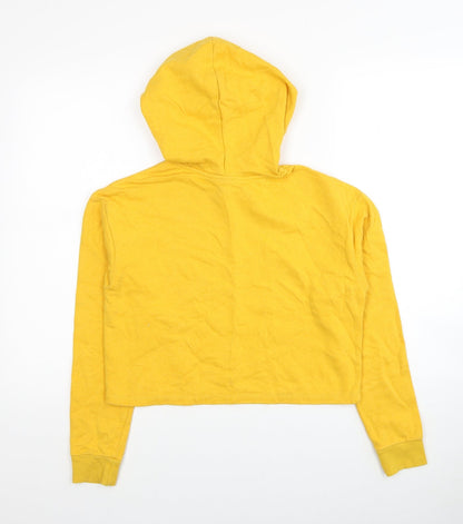 H&M Womens Yellow Cotton Pullover Hoodie Size XS Pullover