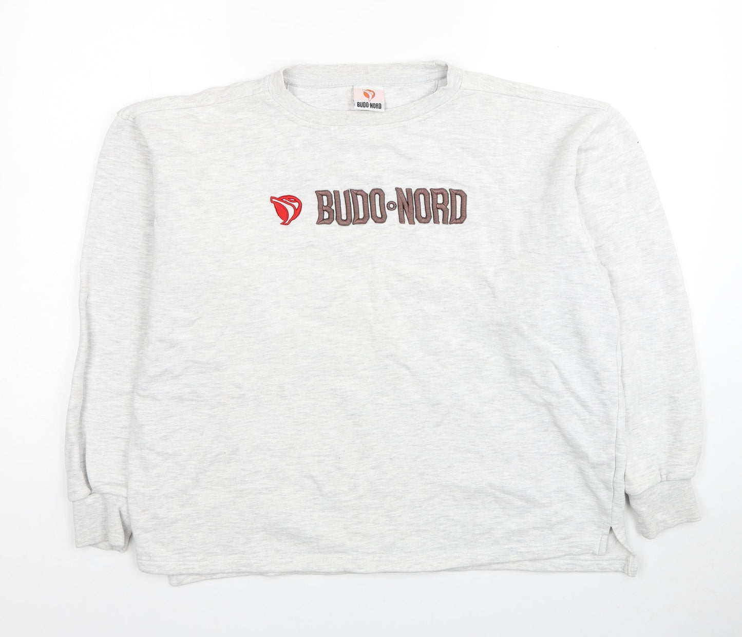 Budo Nord Womens Grey Cotton Pullover Sweatshirt Size M Pullover