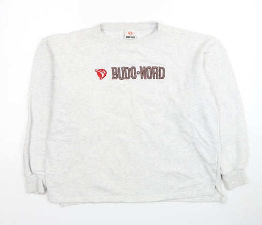 Budo Nord Womens Grey Cotton Pullover Sweatshirt Size M Pullover