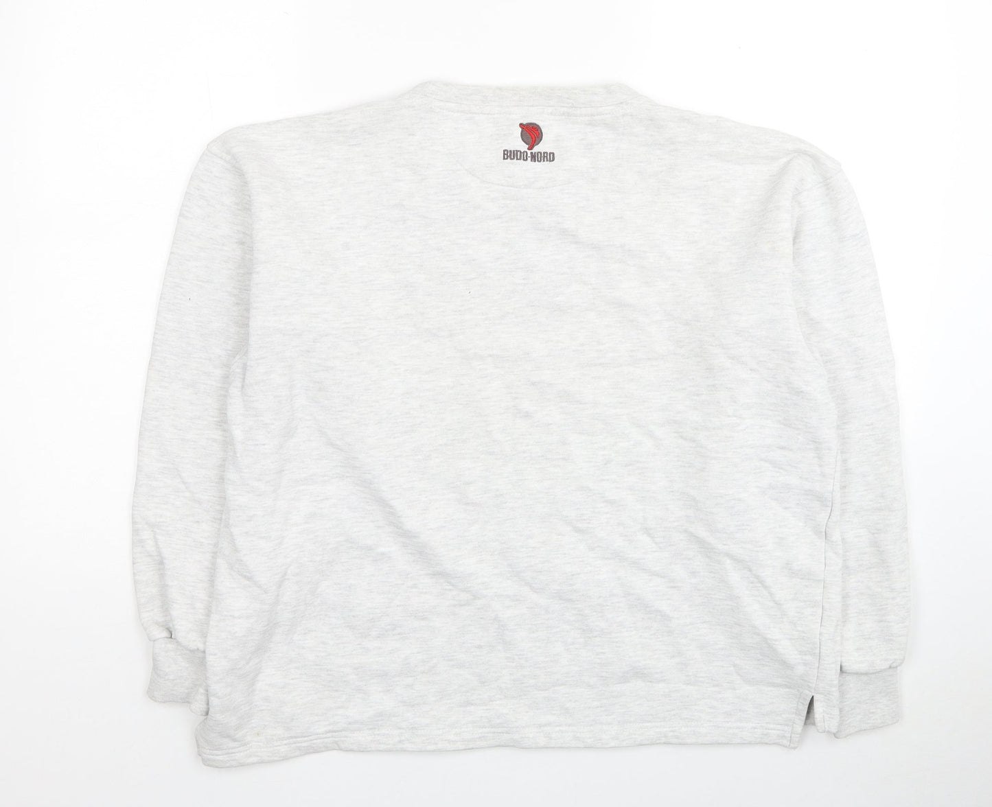 Budo Nord Womens Grey Cotton Pullover Sweatshirt Size M Pullover