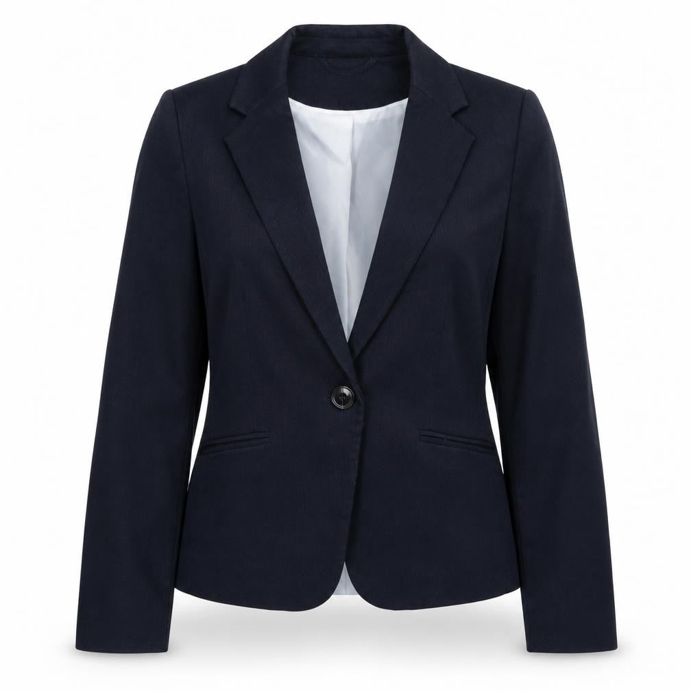 H&M Womens Blue Polyester Jacket Blazer Size 6