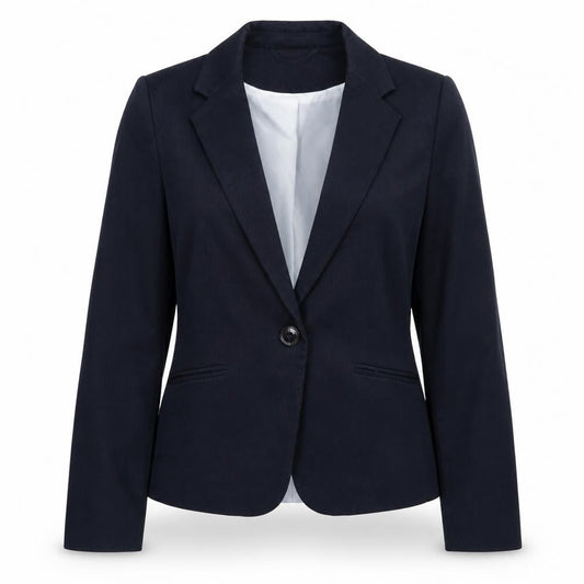 H&M Womens Blue Polyester Jacket Blazer Size 6