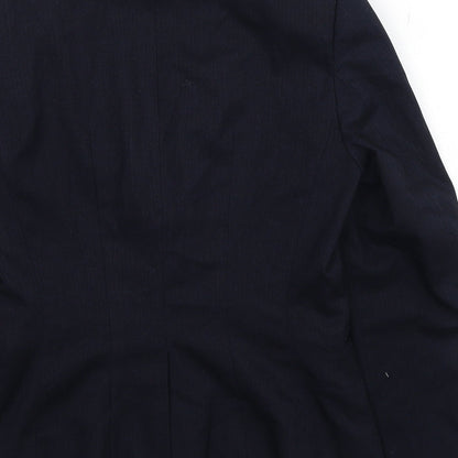 H&M Womens Blue Polyester Jacket Blazer Size 6