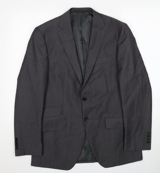 Marks and Spencer Mens Grey Polyester Jacket Blazer Size M