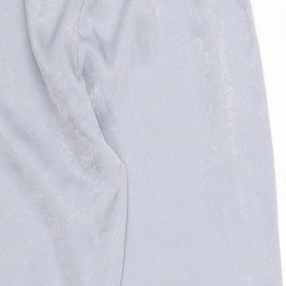 Preworn Womens Grey Polyester Trousers Size S Regular