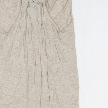 Preworn Womens Beige Viscose Basic Tank Size XS Cowl Neck