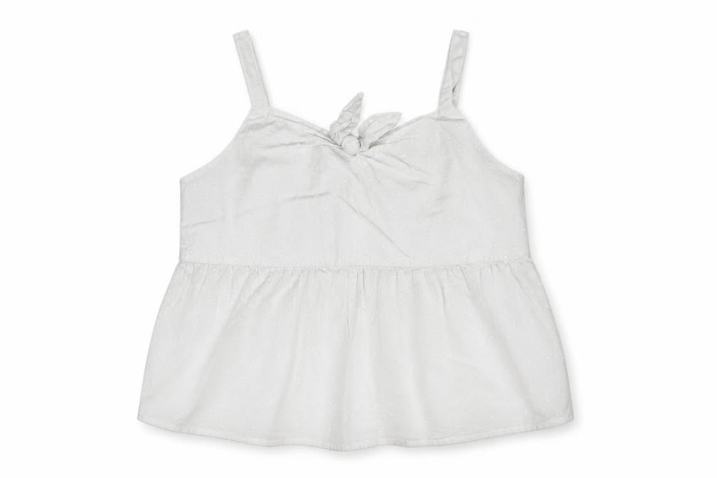 NEXT Girls White 100% Cotton Basic Tank Size 9 Years Square Neck Pullover