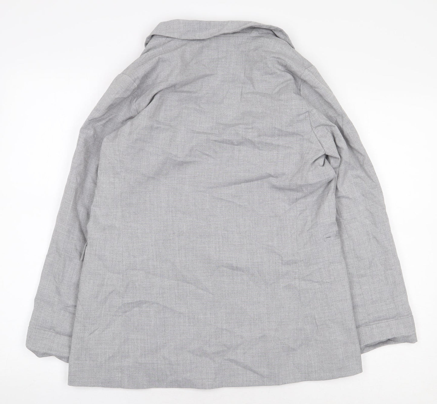 New Look Womens Grey Jacket Size 6 Button