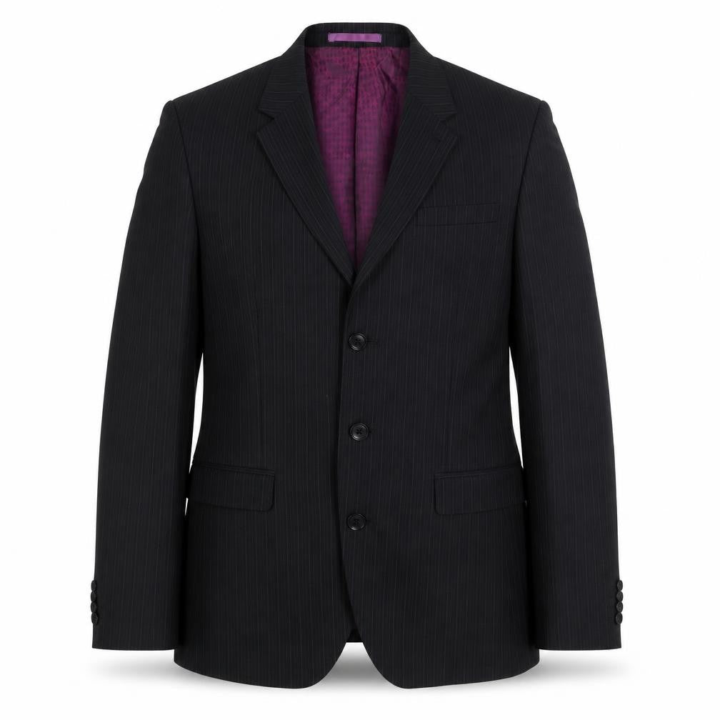 NEXT Mens Black Striped Wool Jacket Blazer Size 36