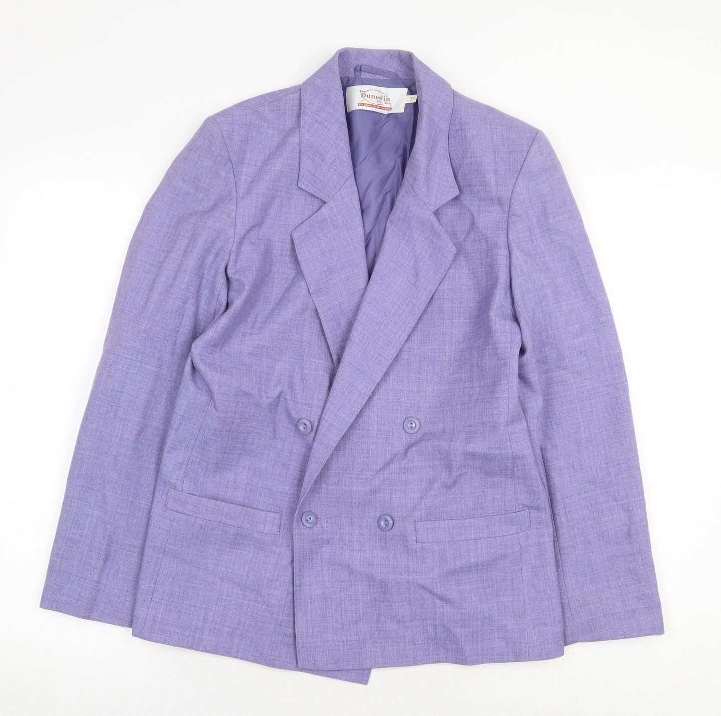 The Dunedin Tradition Womens Purple Polyester Jacket Blazer Size 12