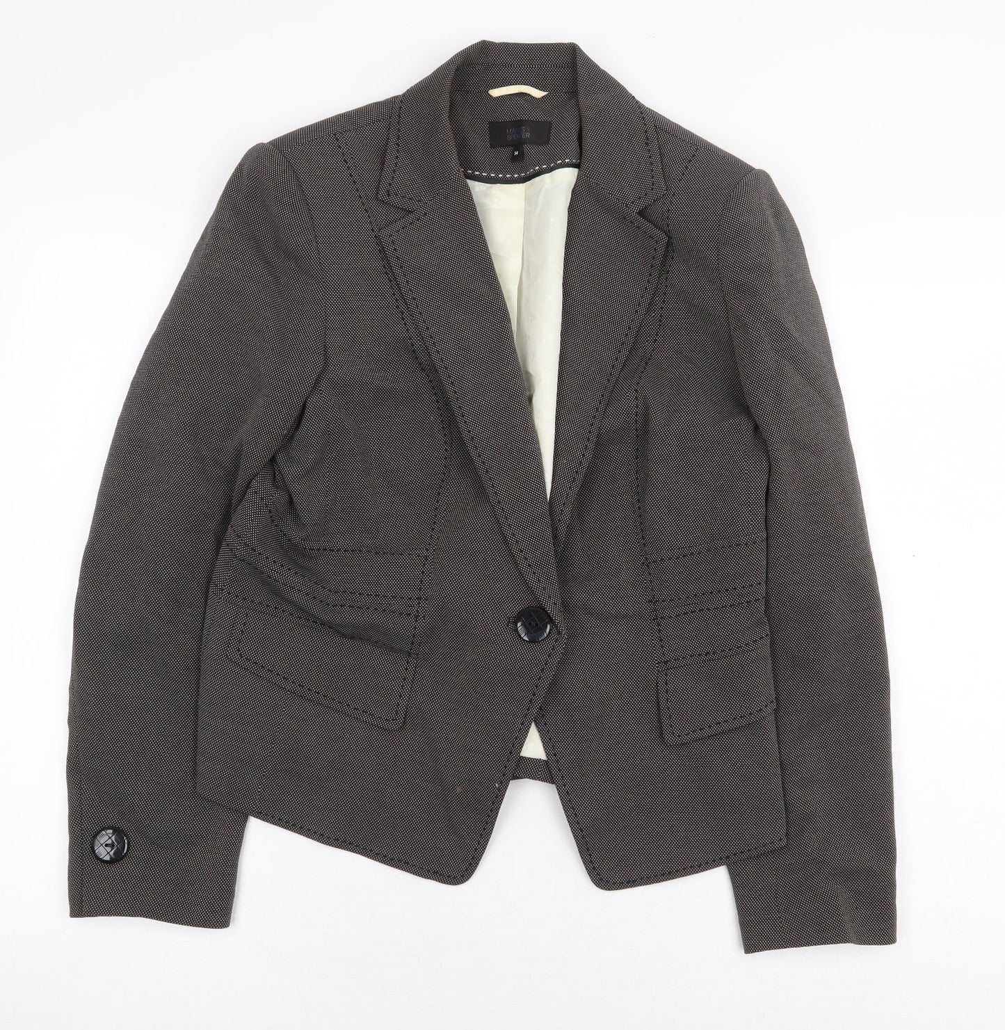 Marks & Spencer Womens Grey Jacket Size 14 Button