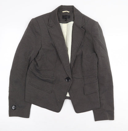 Marks & Spencer Womens Grey Jacket Size 14 Button