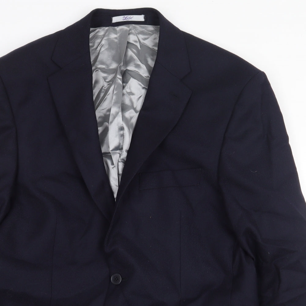 The Label Mens Blue Viscose Jacket Blazer Size 38
