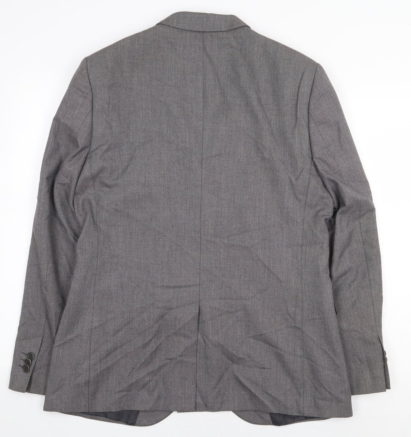 River Island Mens Grey Polyester Jacket Blazer Size 42