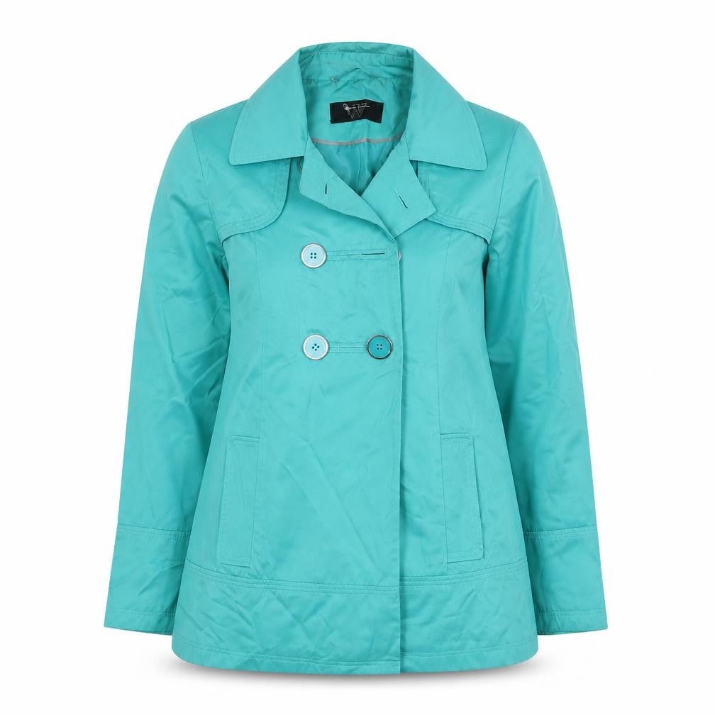 BHS Womens Green Pea Coat Coat Size 12 Button
