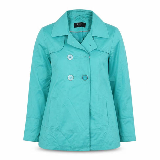 BHS Womens Green Pea Coat Coat Size 12 Button