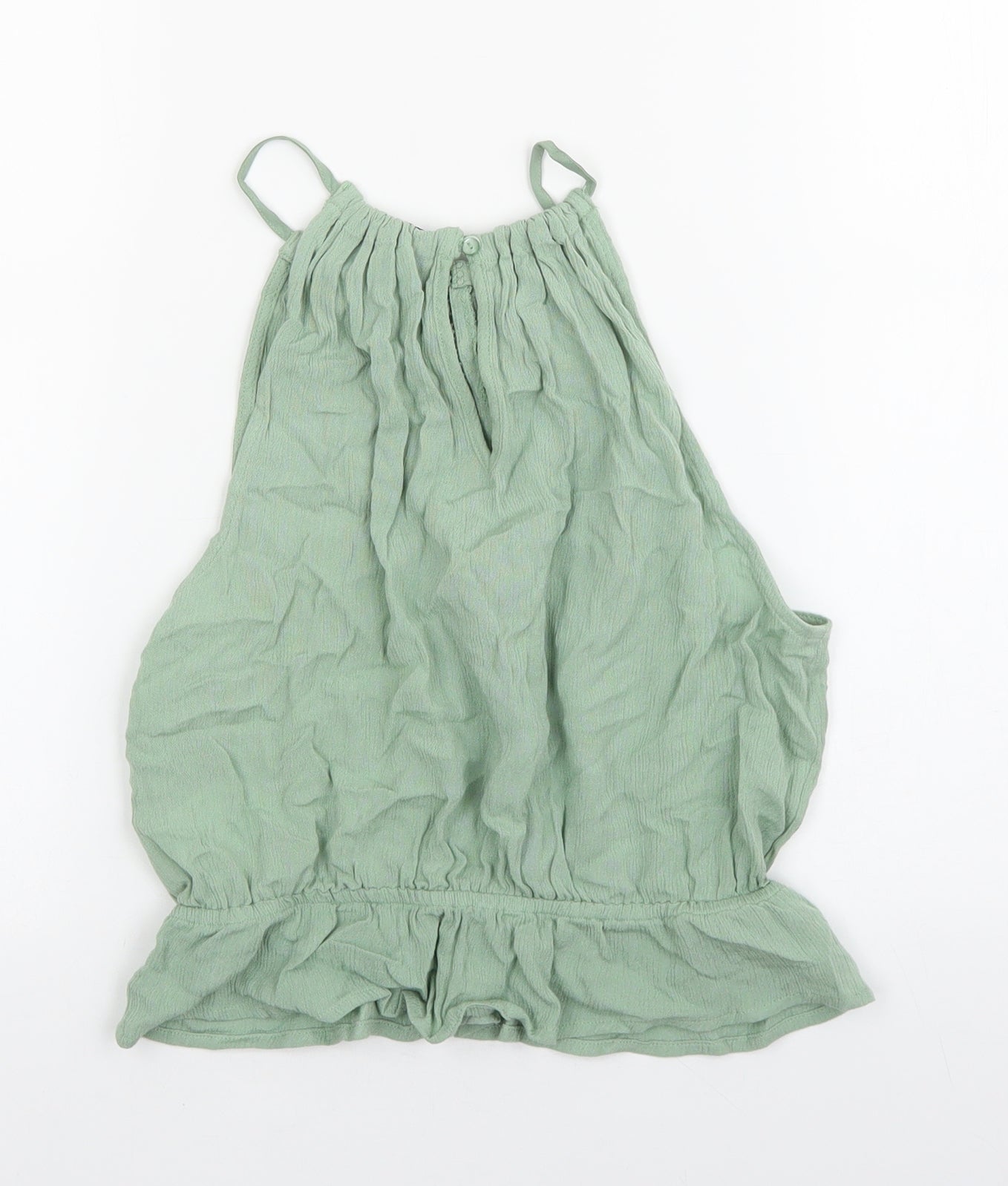 Divided Womens Green Viscose Basic Tank Size 6 Square Neck