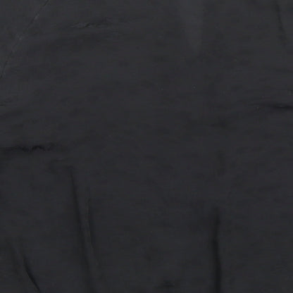 Soon Womens Black Polyester Basic Blouse Size 12 Boat Neck