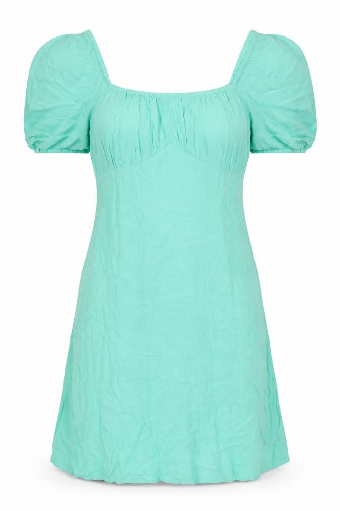 Primark Womens Green Viscose A-Line Size 8 Square Neck Pullover