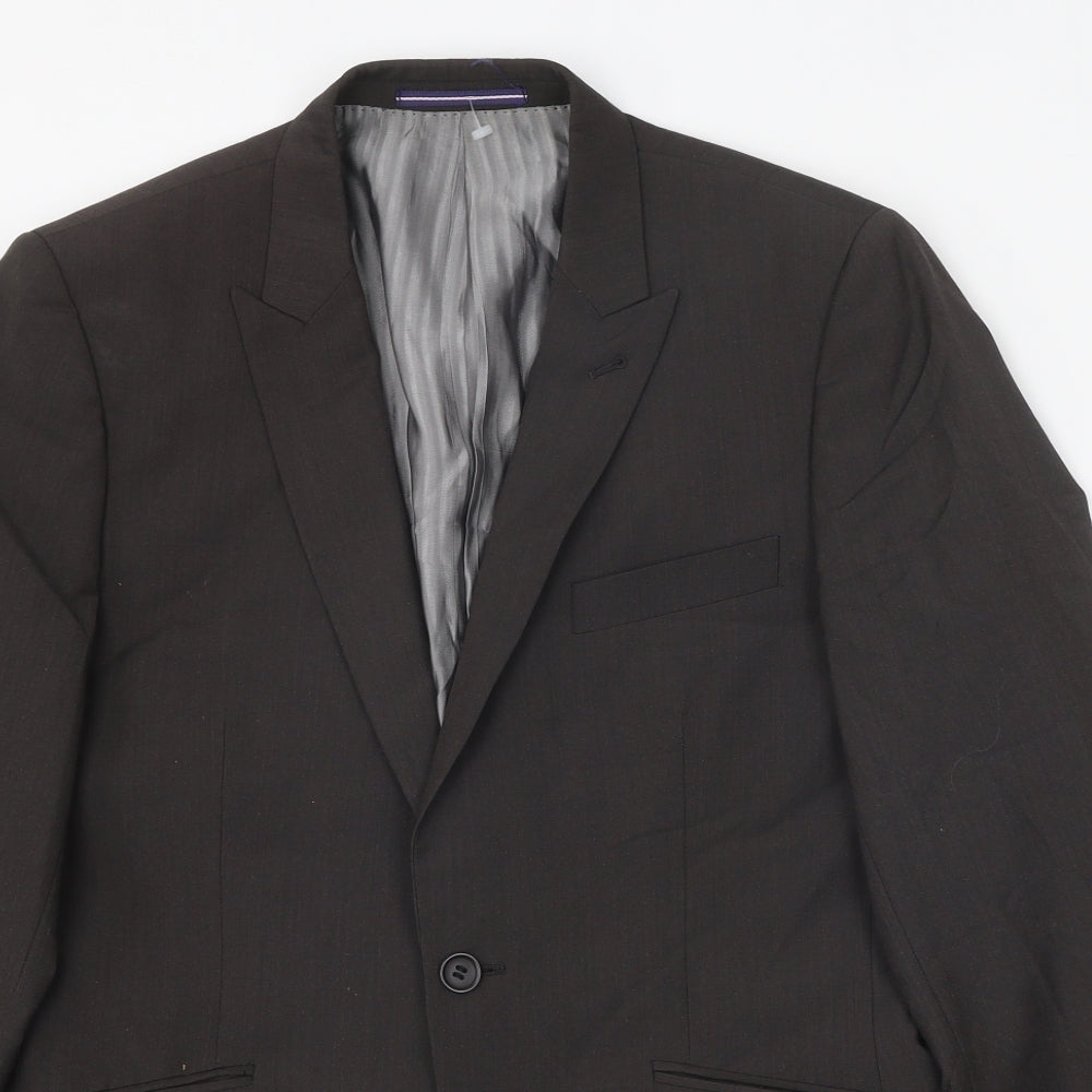 Tahari Mens Brown Polyester Jacket Blazer Size 38