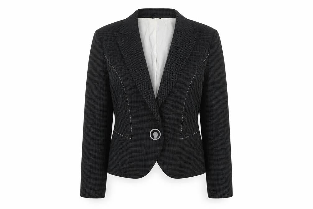 Marks & Spencer Womens Black Jacket Blazer Size 10 Button