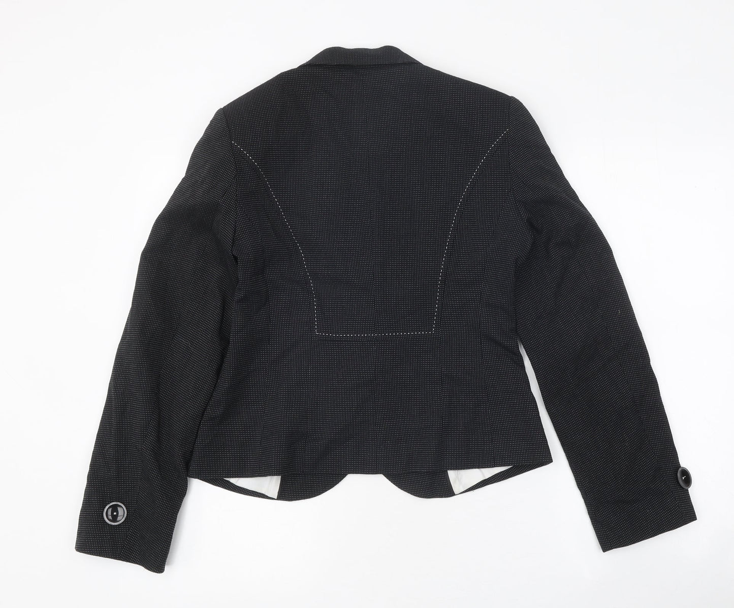 Marks and Spencer Womens Black Jacket Blazer Size 10 Button