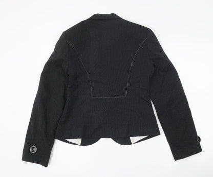 Marks & Spencer Womens Black Jacket Blazer Size 10 Button