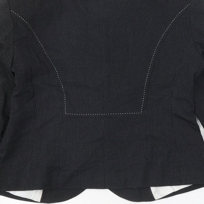 Marks & Spencer Womens Black Jacket Blazer Size 10 Button