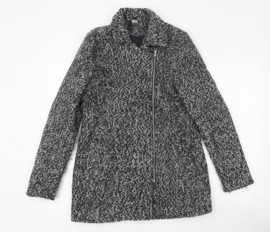 H&M Womens Grey Jacket Size 8 Zip