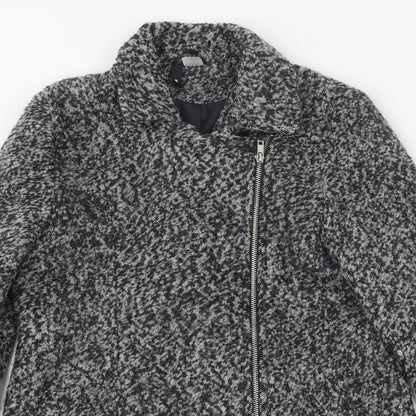 H&M Womens Grey Jacket Size 8 Zip