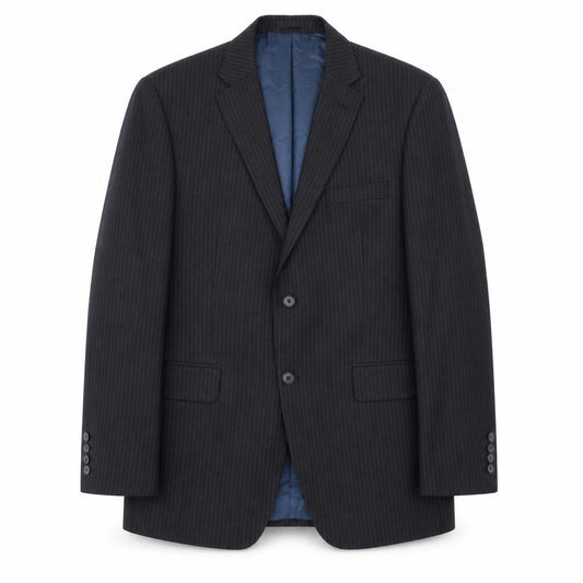 Asto&Gunn Mens Grey Striped Wool Jacket Blazer Size 42