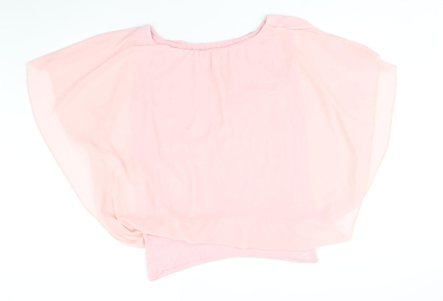 QED London Womens Pink Polyester Basic Blouse Size S Boat Neck