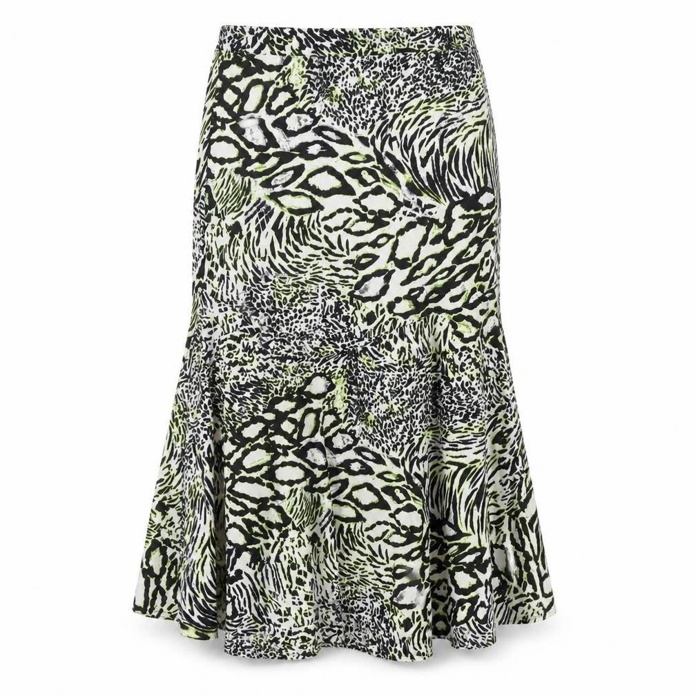 Ency Womens Multicoloured Geometric Polyester Trumpet Skirt Size 8