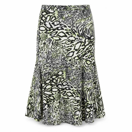 Ency Womens Multicoloured Geometric Polyester Trumpet Skirt Size 8