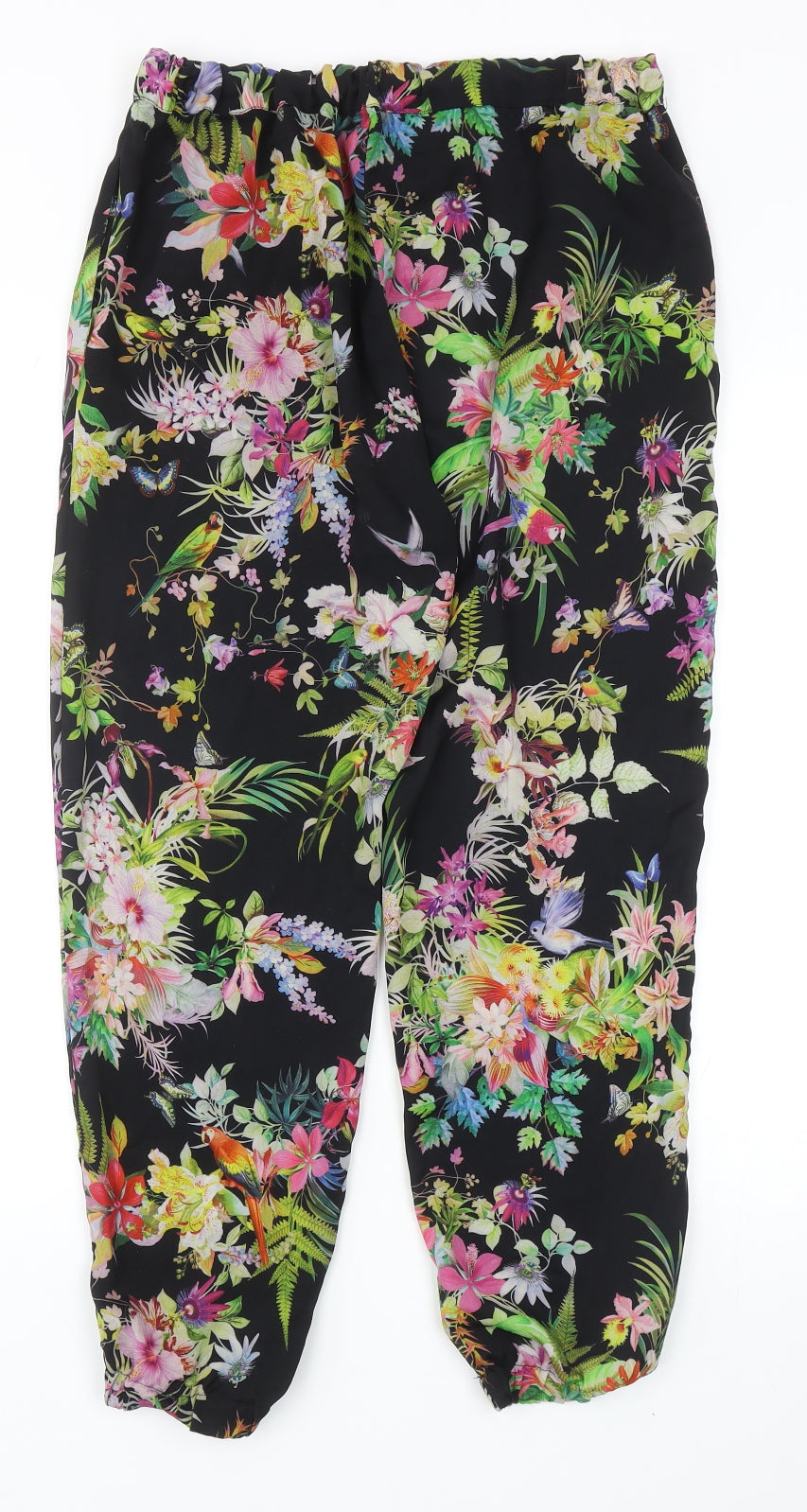 Zara Womens Multicoloured Geometric Polyester Bloomer Trousers Size M Regular