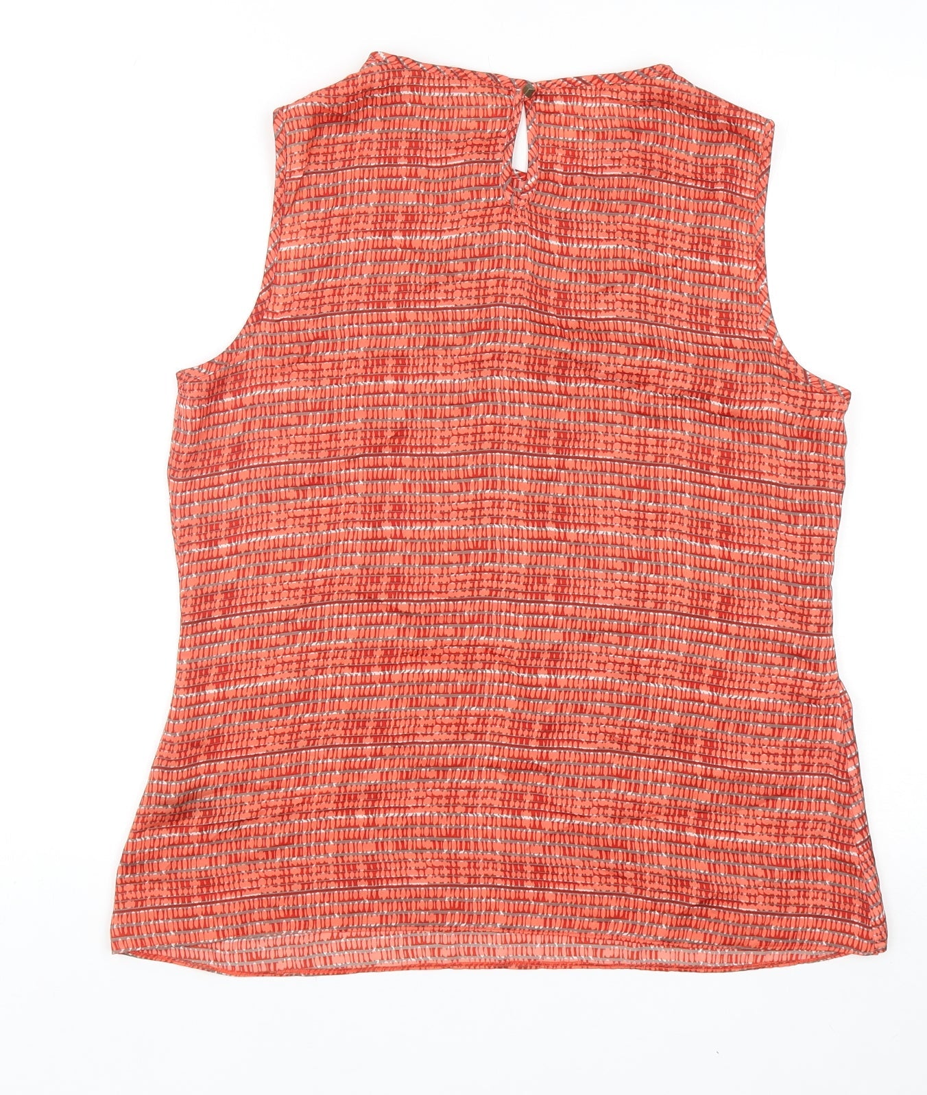 Per Una Womens Red Geometric Polyester Basic Tank Size 14 Round Neck