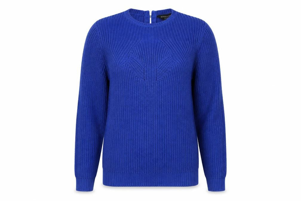Dorothy Perkins Womens Blue Round Neck Cotton Pullover Jumper Size 10