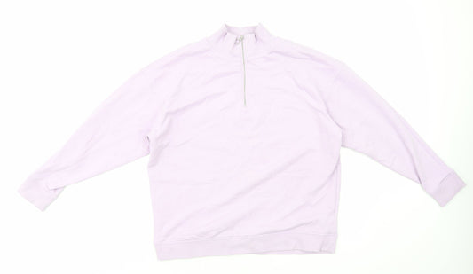 Marks and Spencer Womens Purple Cotton Pullover Sweatshirt Size 12 Pullover