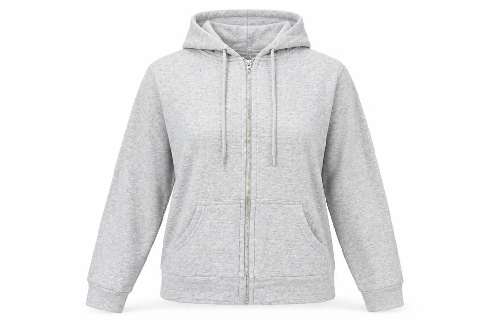H&M Womens Grey Cotton Full Zip Hoodie Size S Zip