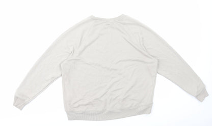 H&M Womens Beige Cotton Pullover Sweatshirt Size M Pullover