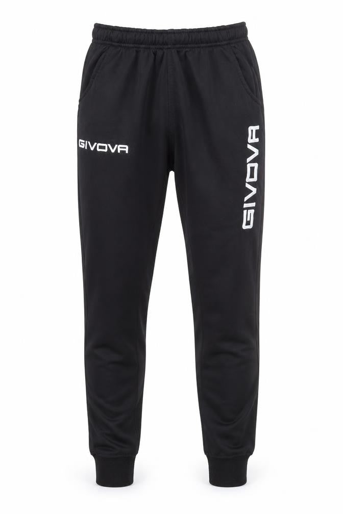 Givova Boys Black Polyester Sweatpants Trousers Size XS Regular Drawstring