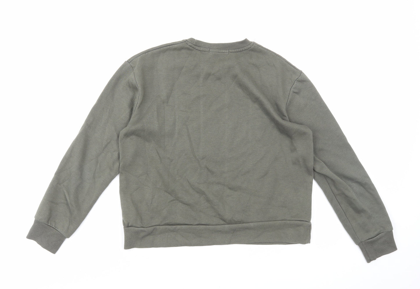 Primark Womens Green Cotton Pullover Sweatshirt Size 2XS Pullover