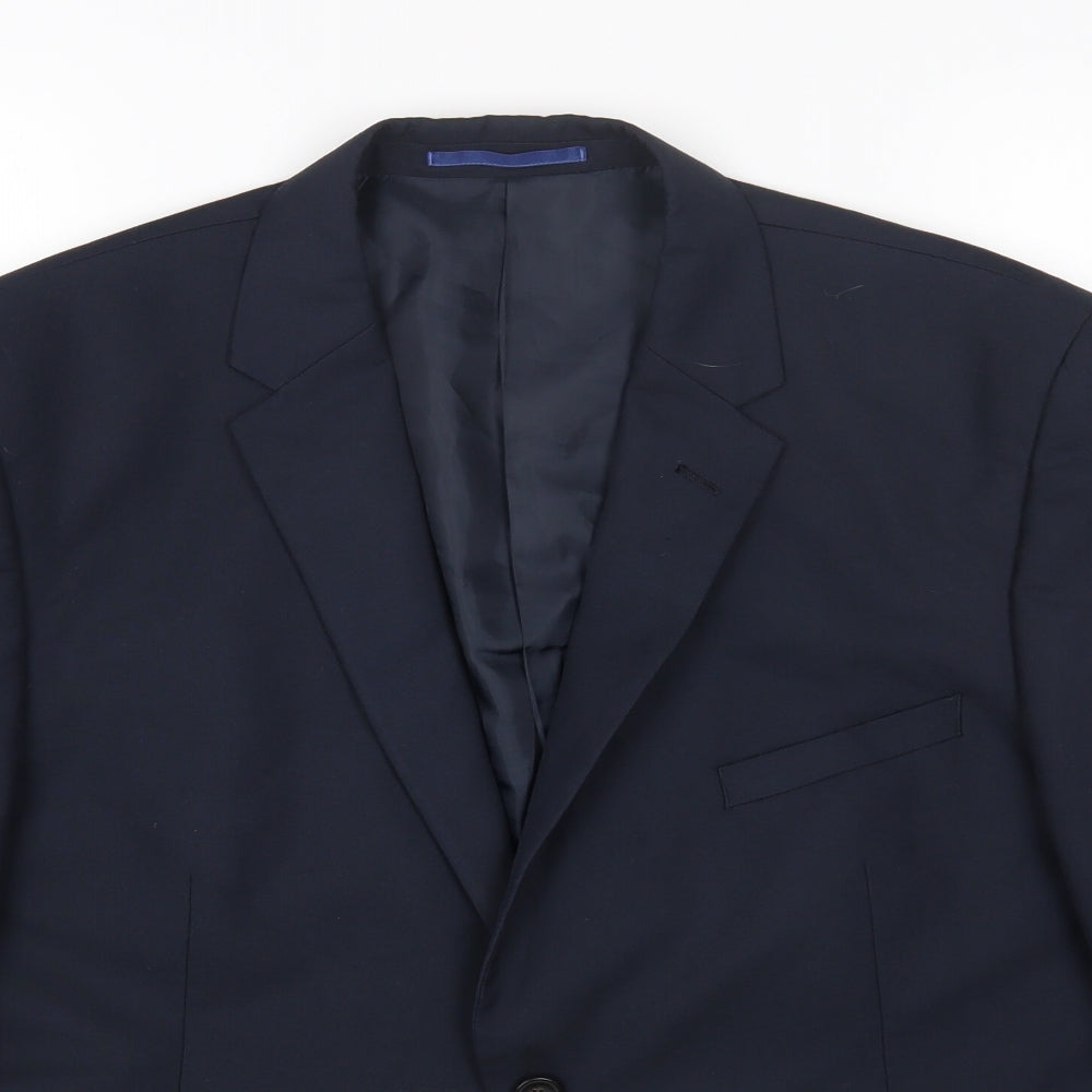 Marks and Spencer Mens Blue Polyester Jacket Blazer Size 44