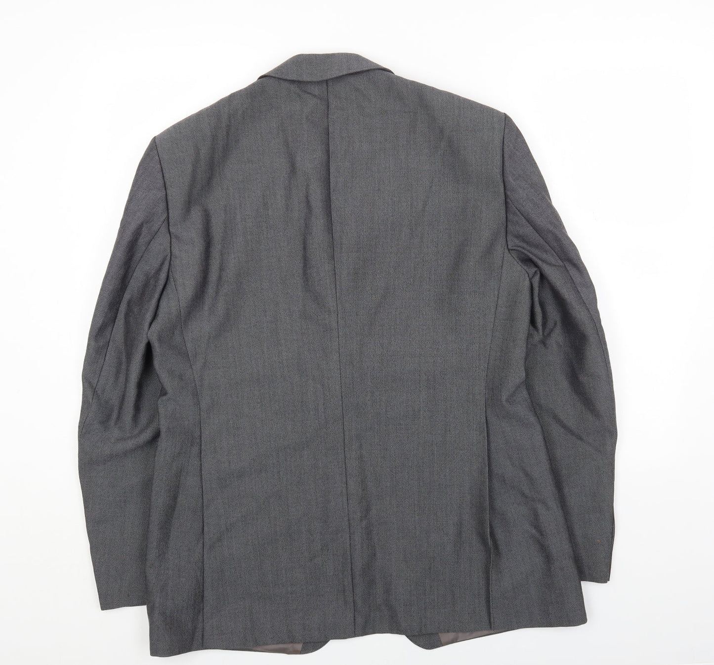 St Michaels Mens Grey Wool Jacket Blazer Size 40