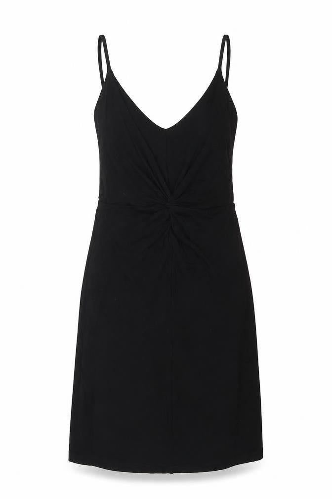 H&M Womens Black Cotton Slip Dress Size XS V-Neck Pullover