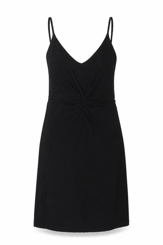 H&M Womens Black Cotton Slip Dress Size XS V-Neck Pullover
