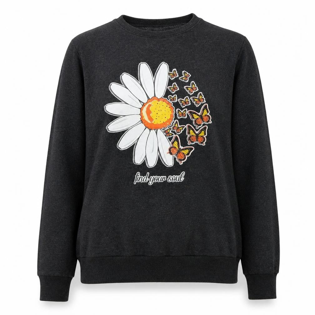 BDM Collection Womens Grey Polyester Pullover Sweatshirt Size S Pullover - Find Your Soul