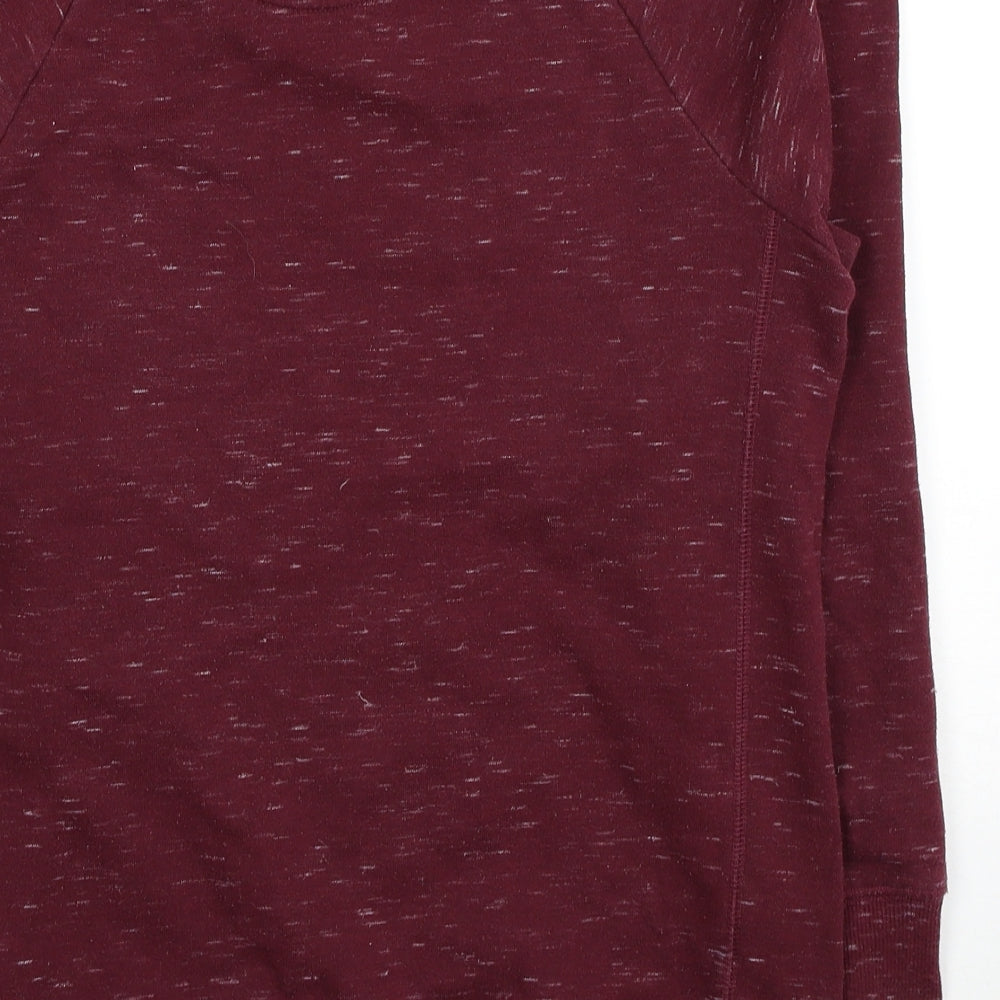 FSBN Mens Red Round Neck Polyester Pullover Jumper Size S