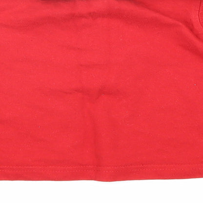 Preloved Baby Boys Red 100% Cotton Basic Button-Up Size 12 Months Round Neck Button - Welsh Flag - Label